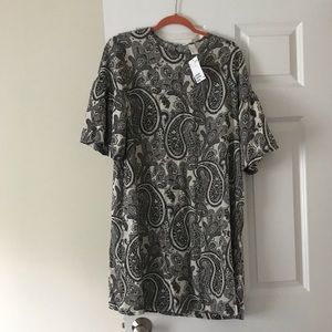 Black and white paisley dress